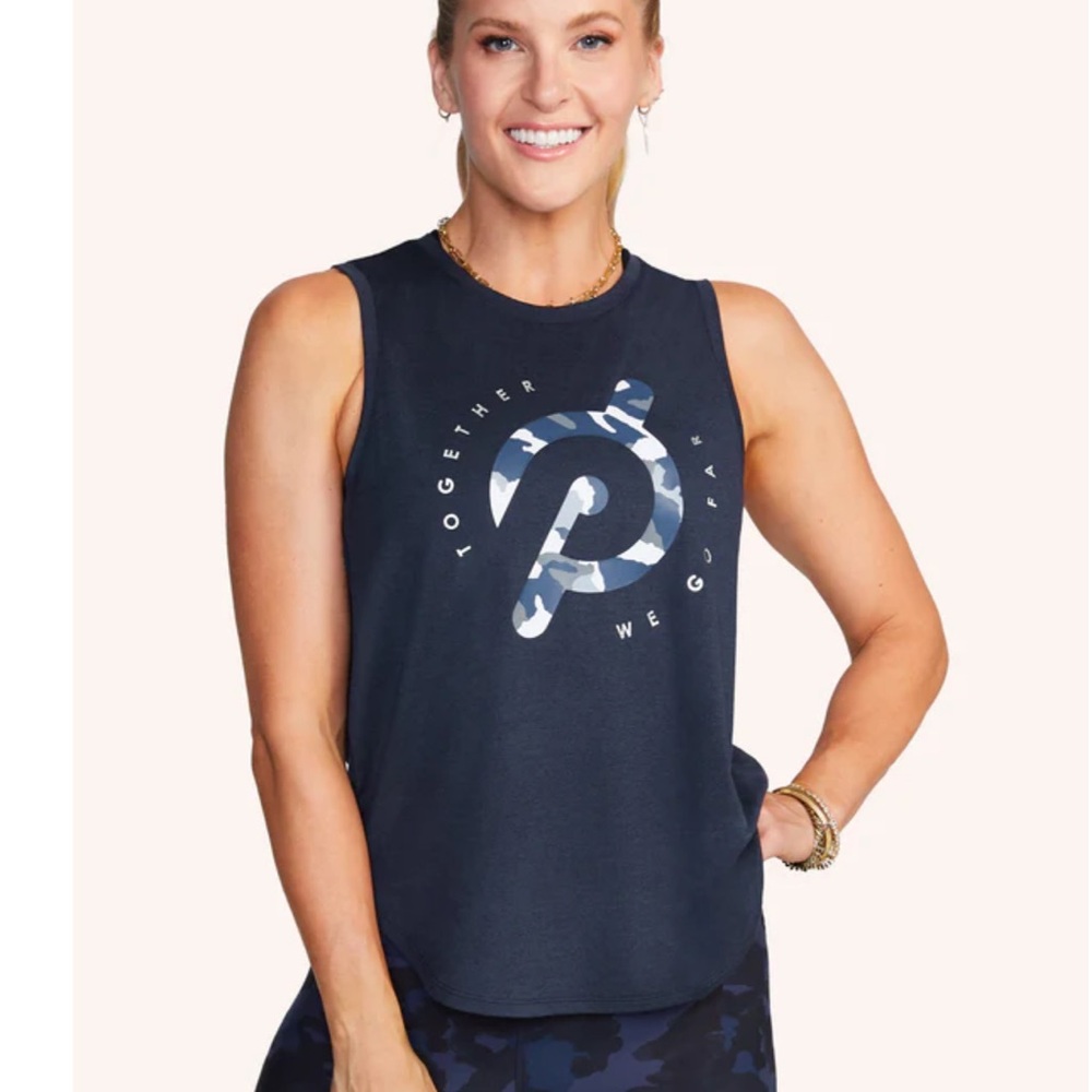 Peloton Dreamblend Scoop Muscle Tank XS Dark Blue